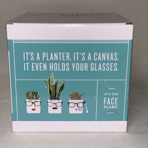 NEW Plant Flower Pot Novelty Face Planter Personality Ceramic Holder Home Decor - Picture 6 of 11